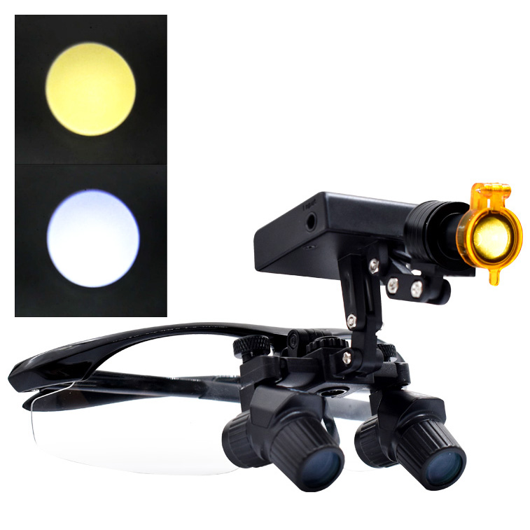 5W Wireless LED Surgical Headlight + 4.0X 450mm Ergonomic Ergo Loupe Magnifier Ergo Magnifying Glasses